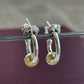 Sterling Silver Earrings with 22ct gold