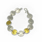 Disc Bracelet silver with 22ct gold