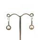 Sterling silver earrings with 22ct gold ball